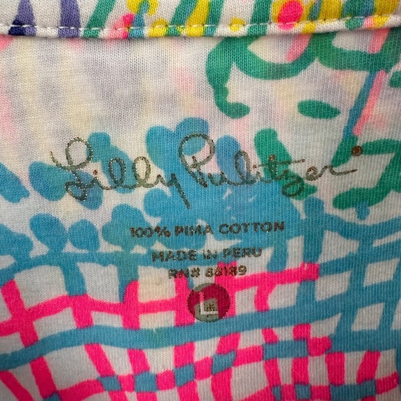 Lilly Pulitzer Ali Roar Of The Seas Pima Cotton Dress Large - Picture 3 of 5